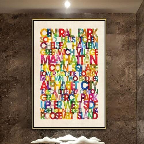 Colorful ABC Alphabet Letters Posters and Prints Canvas Painting Scandinavian Nordic Wall Art for Kids Baby Room Nursery Decor