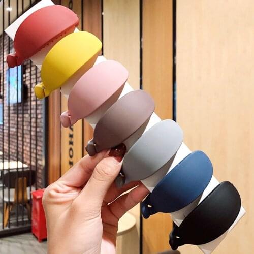 Banana Shape Hair Claws Fashion Hair Accessories Frosted Ponytail Clip Ponytail Holder Hairpins Matte Hair Clip Candy Color gift