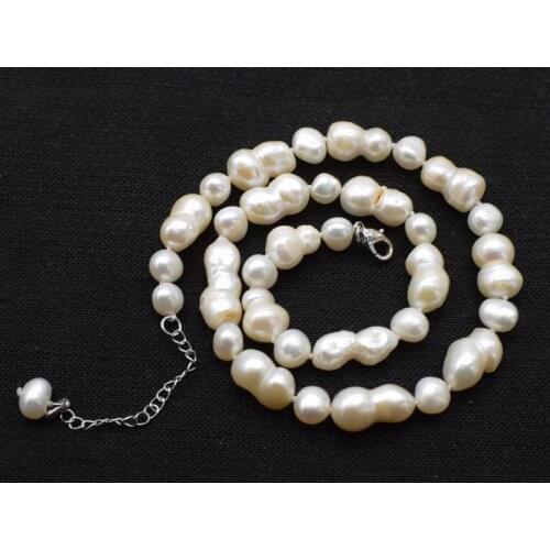 Freshwater pearl white BAROQUE 18-22MM necklace 17inch wholesale bead nature gift discount for woman FPPJ