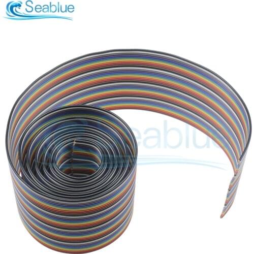 1m 3.3ft 40 Pin Flat Rainbow Ribbon IDC Cable Wire 1M Rainbow Cable Flat Cable For Arduino DIY Electronic Kits