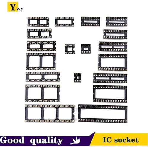 10PCS Round Hole IC socket Connector DIP 6 8 14 16 18 20 24 28 40 pin Sockets DIP6 DIP8 DIP14 DIP16 DIP18 DIP20 DIP28 DIP40 pins