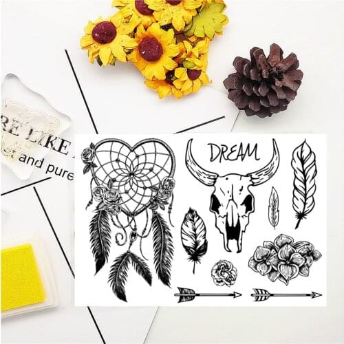 11*16CM Dreamcatcher Transparent Seal Clear Stamps Silicone Seal Roller Stamps DIY Scrapbook Album / Card Christmas Easter