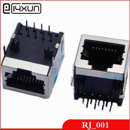 5pcs/lot RJ45 8P8C 18*13mm Modular Network PCB Jack 8P LAN Adapter Connector