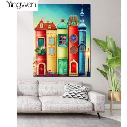 Diamond Painting 5d DIY Book Cartoon City Cross Stitch Kits Art Mosaic Full Square/Round Rhinestone Embroidery Home Decor Gift