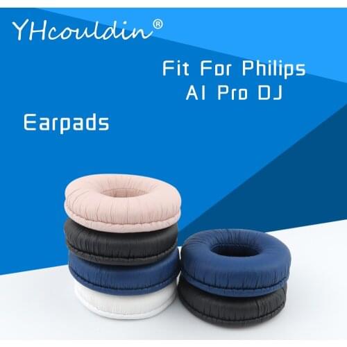 Earpads For Philips A1 Pro DJ Headphone Accessaries Replacement Ear Cushions Wrinkled Leather Material