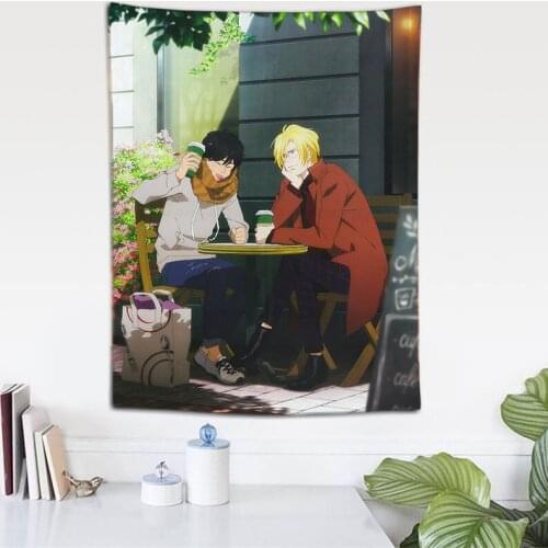 Anime Banana Fish Tapestry Wall Hanging Cloth Customized Ghost Background Room Decoration Art Painting