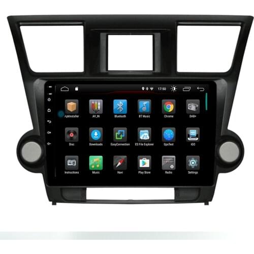 10.2" 2 din android 10 Car Radio Car DVD Player for Toyota Highlander 2011 - 2015 head unit Car Audio Stereo BT USB 3G camera