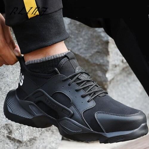 RLINF Indestructible Ryder Shoes Men and Women Steel Toe Air Safety Boots Puncture-Proof Work Sneakers Breathable Shoes
