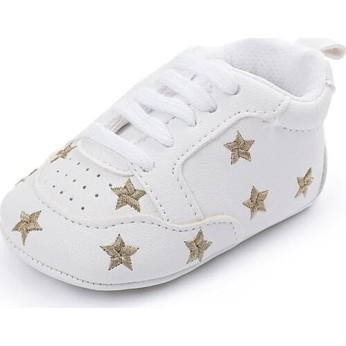 Baby Shoes Boy Girl Soft Bottom Sneakers Non-slip Sole Casual Shoes 0-18 Months Baby Light-weight Newborn First Walkers Sneakers