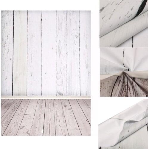 Photography Backdrops Rustic Wreathered Srtipe Wood Wall & Nostalgia Wooden Floor