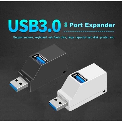 Mini 3 Ports USB 3.0 Hub High Speed Data Transfer Splitter Box Adapter For PC Laptop MacBook Air Pro