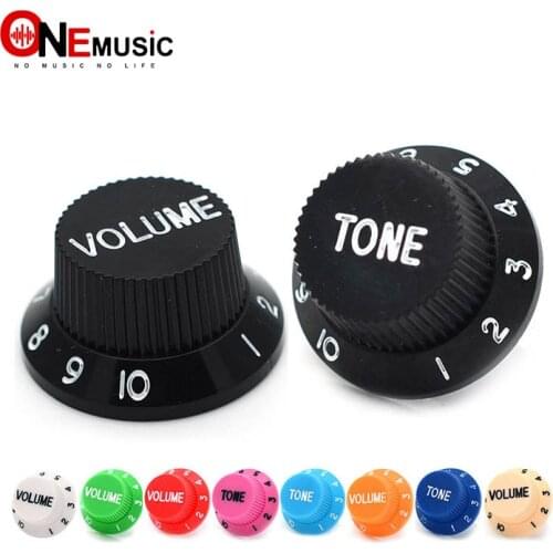 Multi Color Electric Guitar Speed Control Knobs Guitar Pot Buttons Cap (1 Volume & 2 Tone A Set)