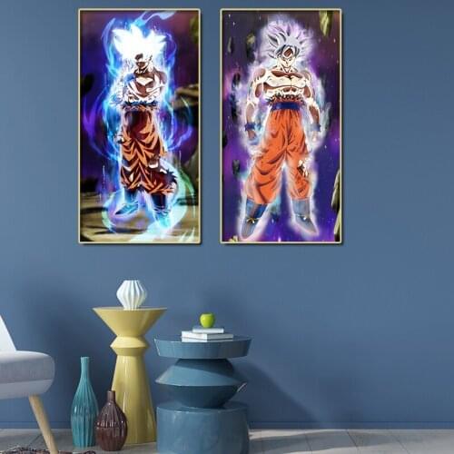Cartoon Anime Dragon Ball Poster Goku Canvas Painting Mural Boy Gift Living Room Bedroom Wall Picture Home Decoration