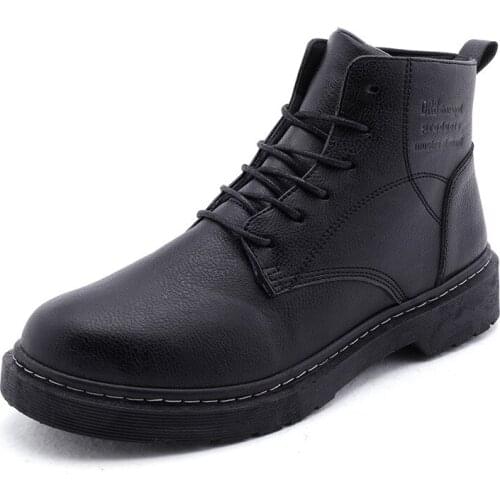 2021 New Men Winter Punk Boots High Quality Military Desert Boots Men Tactical Combat Sneaker Botas Work Safety Shoes Big Size