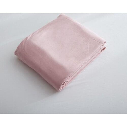 Single Double Queen King size Duvet Cover 1 Piece 100% Cotton Soft Jersey Knit Solid Pink Blue Stripe quilt covers Linens