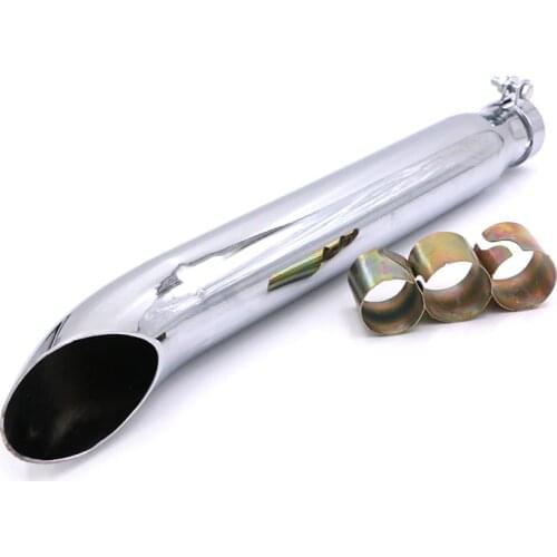 Custom Universal Chrome Mufflers Exhaust Pipes Motorcycle Turn Out Style Touring Chopper Bobber