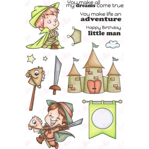 Adventure Prince Transparent Clear Silicone Stamp Seal for DIY scrapbooking photo album Decorative clear stamps