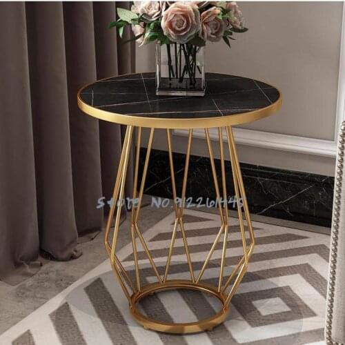 Nordic Side Table Light Luxury Simple Small Tea Table Living Room Sofa Side Cabinet Balcony Small Round Table Bedside Table Crea