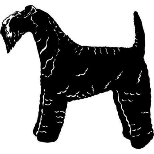 13.7*12.9CM Kerry Blue Terrier Dog Car Stickers Stylish Vinyl Decal Car Styling Bumper Accessories Black/Silver S1-0838