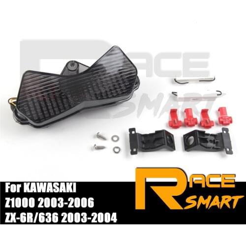 Motorcycle LED Turn Signals Brake Tail Light Taillight For KAWASAKI Z1000 2003 2004 2005 2006 Z-1000 Z 1000 03 04 05 06 Smoke