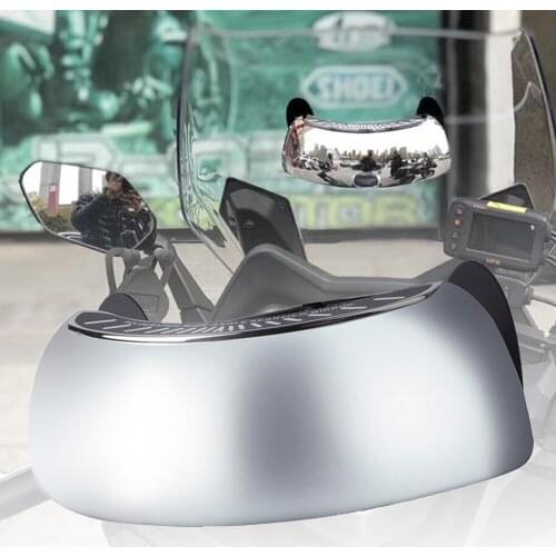 Windscreen Motorcycle Rear View Mirror 180 Degree Ultra Wide Angle Central Scooter Mirror for Ducati Honda Yamaha KTM Kawasaki