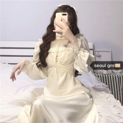 Woman Dresses Funny Clever Ancient Military Uniform Exquisite Lace Dress Autumn and Winter Dress Vestido De Mujer Femme Robe