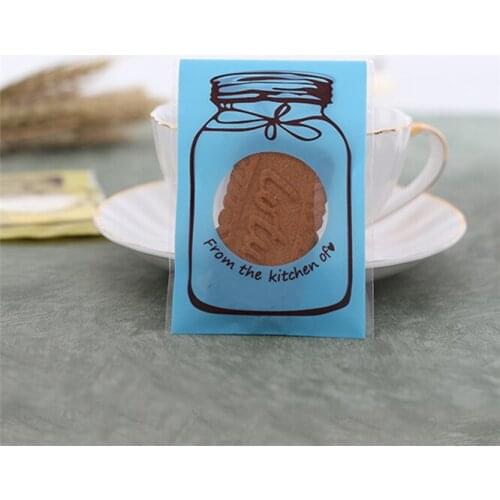 100pack Lovely Bottle Candy Bag Cookie&Candy Bag Self-Adhesive For Wedding Birthday Party Gift Bag Biscuit Baking Packaging Bag