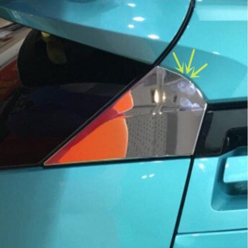 For TOYOTA C-HR 2017 ABS Chrome 2PCS Car Exterior Rear Windshield Glass Side Tail Wing Window Cover Trims Moldings Car Styling