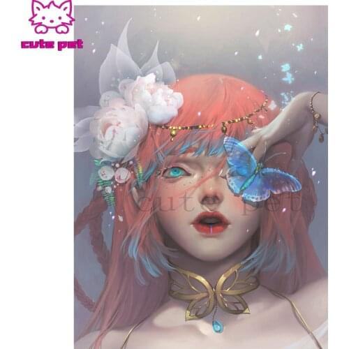 DIY Diamond Painting Abstract art, butterfly woman, diamond Embroidery 5d mosaic Diamond needlework cross stitch room decor