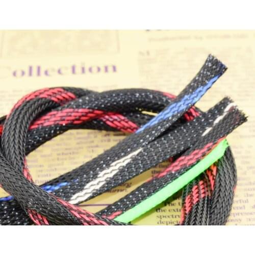 Free Ship 10m/lot red and black 8mm 3 weave mesh grid Snakeskin network/nylon wire Suspension network PET nylon net