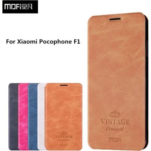 SFor Xiaomi POCOPHONE F1 Original MOFI Flip Leather Back Cover Case for Xiaomi POCOPHONE F1 POCO F1 Book Style Phone Cover