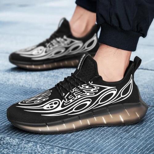 Breathable Mens Summer Sports Shoes Boy Sport Sneakers Men Running Shoes Black Walking Baskets Sneakrs Trainers 2021 Flat E-746