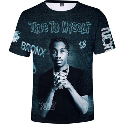 3D Fashion Print T-Shirts Men Casual Harajuku Summer Short Tee Top Rapper Lil TJay Pattern T Shirt Oversize 4XL Polyester Clothe