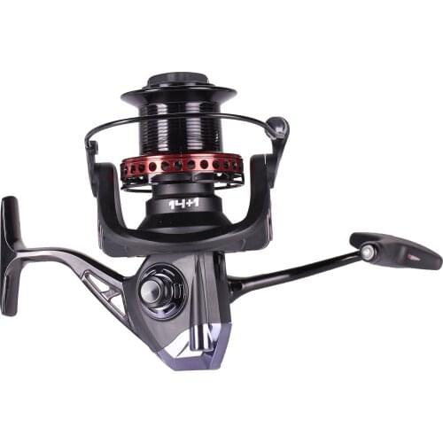 HiUmi Screw In Power Handle Surf Fishing Casting Reel 14+1 Ball Bearing 4.1:1 Full Metal Spinning Fishing Reel