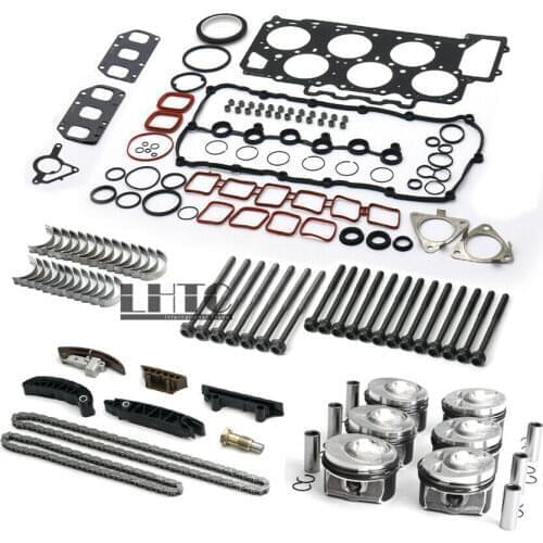 Engine Rebuilding Overhaul Pistons Timing Chain Kit For Porsche VW Audi 3.6L FSI VR6 BLV BWS CNNA CDVA CDVB