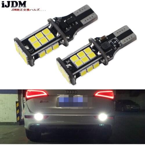 IJDM Exclusive Designed CAN-bus Error Free 10SMD 3020 Xenon White LED Backup Light Bulbs For Audi Q3 Q5 Q7 (No Bulb Out Warning)