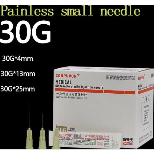 Medical Painless Small Needle Ultrafine Disposable 30G Medical 30G*4mm 30G*13mm30G*25mm Syringe Needle Micro-plastic Eyelid Tool