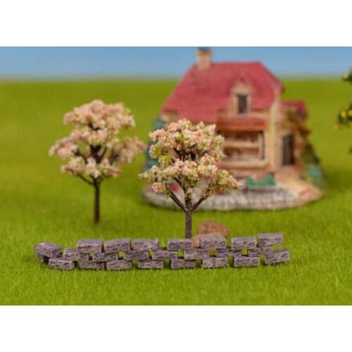 Miniature Resin Wall Bricks Blocks Figurine DIY Doll House Fairy Garden Decor Accessory Decoration Supplies Accessories