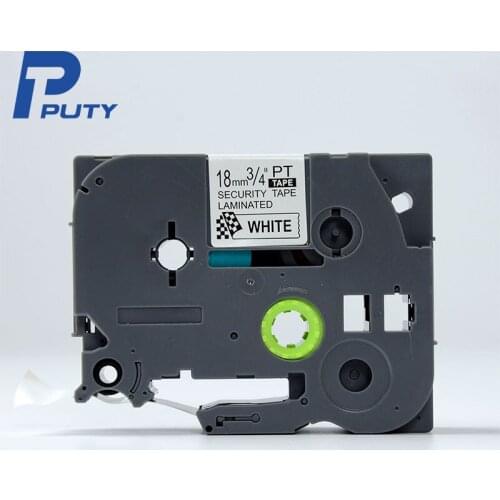 Multi sizes TZ-SE4 Tz-SE5 Security Tapes tze-se4 Black on White TZe SE4 SE3 Compatible Tapes for Brother Ptouch Label Printer