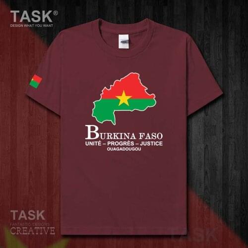 The Burkina Faso Ouagadougou mens t shirt new t-shirt Fashion Short-sleeved Top clothes summer national map streetwear sports 50