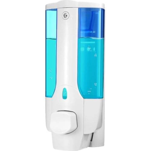 Liquid Soap Dispenser Wall Mounted 350ml Plastic Shampoo Shower Gel Dispensers Hand Sanitizer Lock Design For Bathroom Kitchen