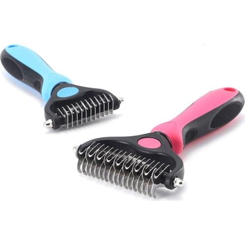 New Pet Removal Comb For Dog And Cats Double-sided Rake Professional Grooming Combs Puppy Large Dogs Hair Open Knot Harrow Knife