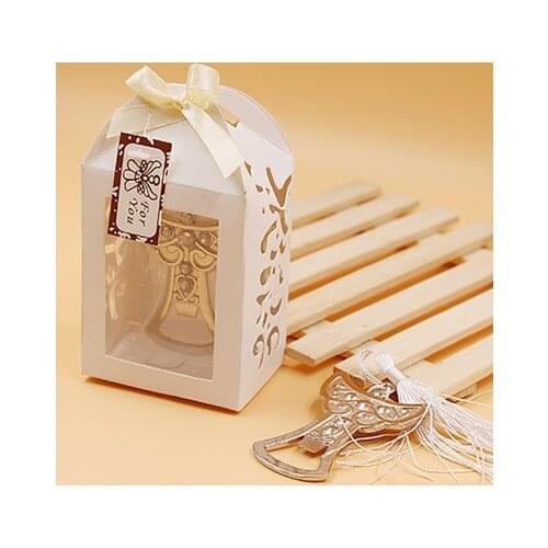 New wedding souvenir bottle opener angel party small gift with box wedding decoration accessories 10 pieces/batch