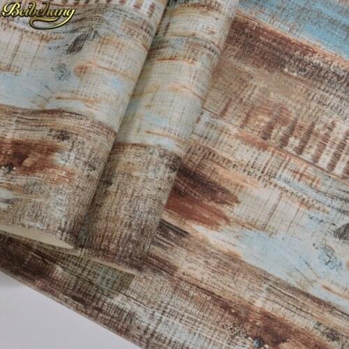 Beibehang 53X300cm wood stripe wallpaper self-adhesive wallpapers for living room shop bar wall stickers wall papers home decor