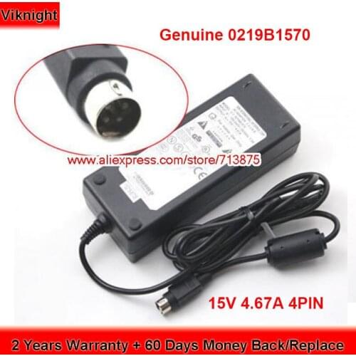 Genuine 0219B1570 15V 4.67A AC Adapter for LISHIN 15218-B706 A30423042067 4PIN Power Supply