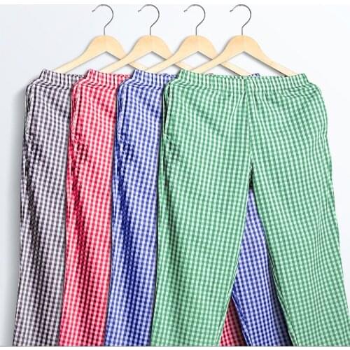Mens Striped Long leg Cotton pajama Sexy Thin Summer casual sleepwear Homewear Loosen Pants