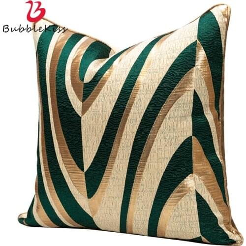 Bubble Kiss Cushion Cover Light Luxury Style Home Sofa Decoration Pillow Case Gold Housewares Without Core Striped Pillowcases