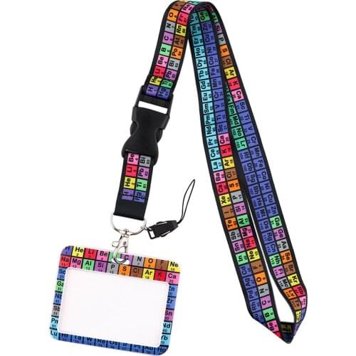 DZ2078 School Teacher Gift Keychain Ribbon Lanyards for Keys ID Card Phone Straps Hanging Rope Lariat Students Badge Holder