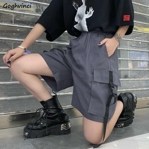 Shorts Women Elastic High Waist Big Pockets Boyfriend Streetwear Leisure All-match Couples Plus Size 4XL Hot Sale Womens Popular