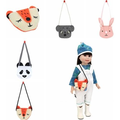 Baby Doll Bag Accessories Cute Animal Design Shoulder Bag for 43cm Babies Baby Doll and 18 inch Girl Doll Birthday Gift